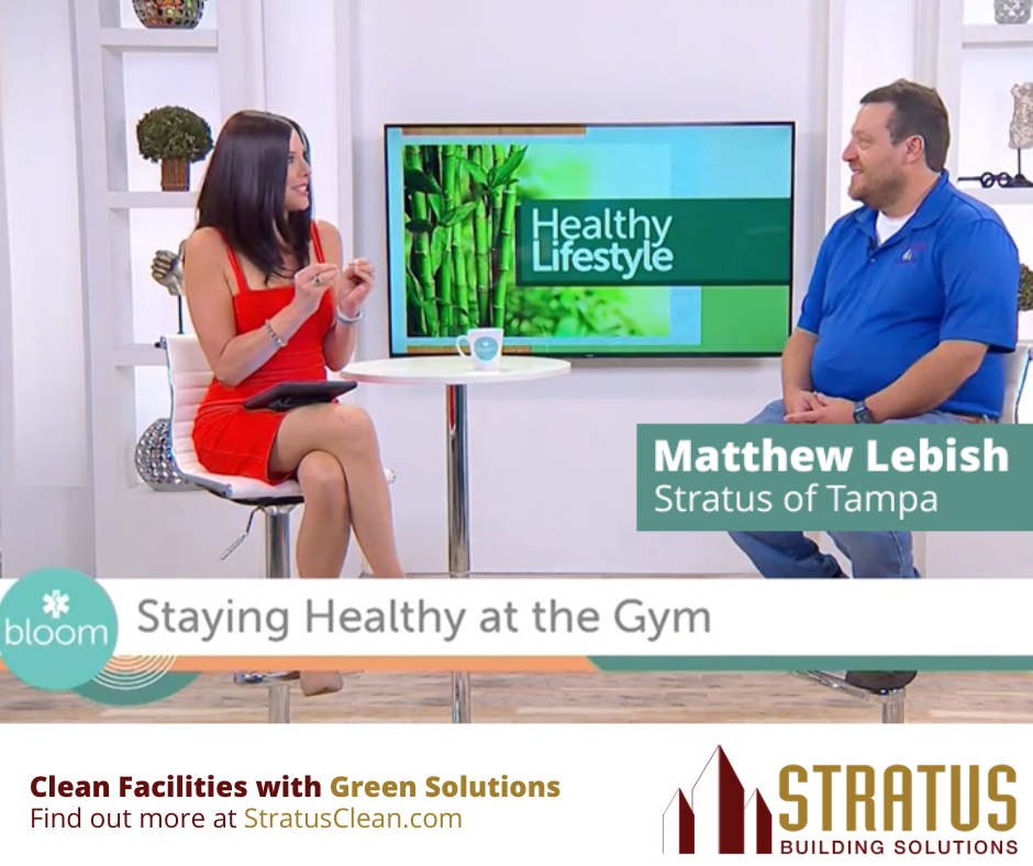 Gym Cleaning Interview on WFLA TV with Matthew Lebish Stratus Building Solutions of Tampa