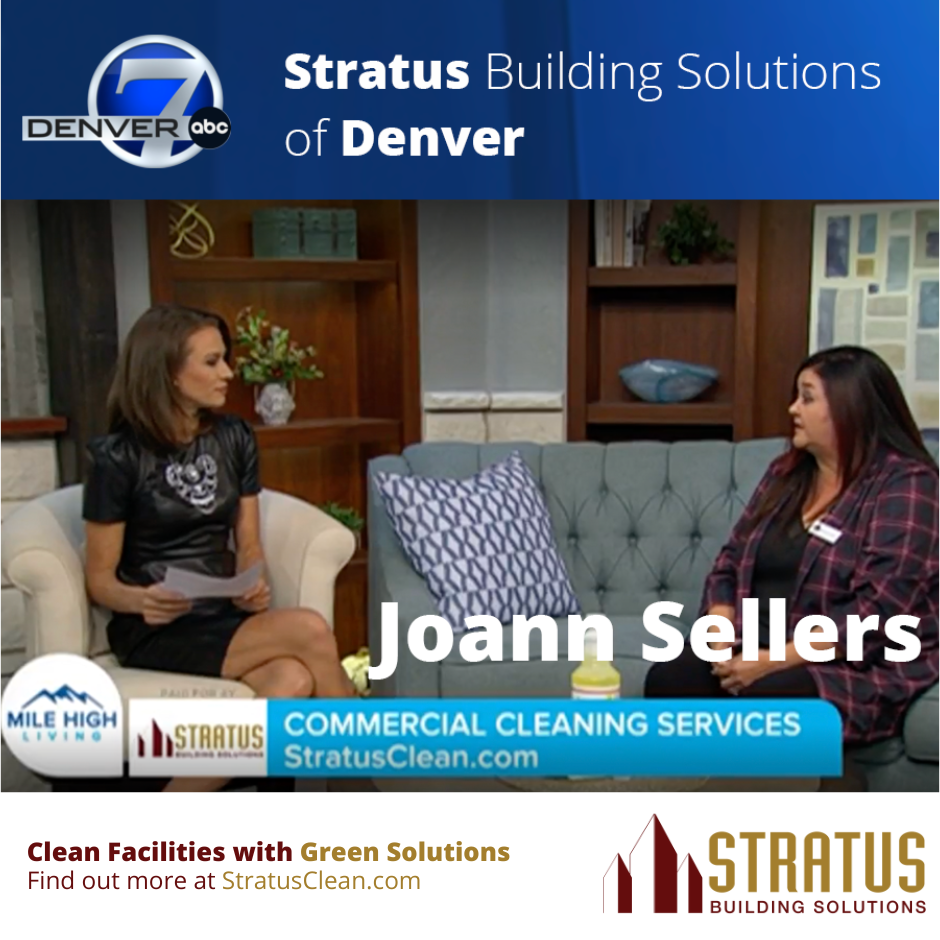 Channel 7 Denver News Set with Joann Sellers Being Interviewed by Sam Boik