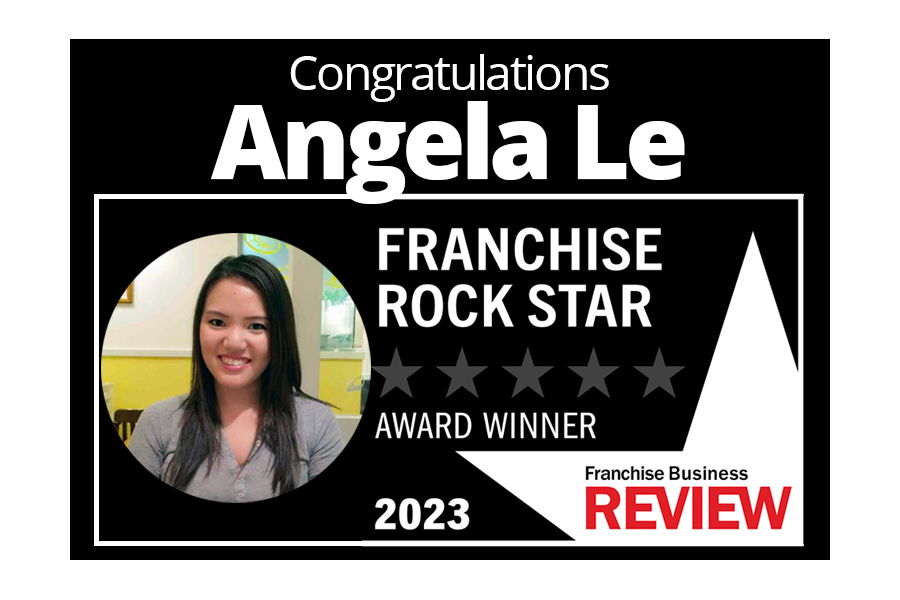 Congrats to Angela Le for the Franchise Rock Star Award
