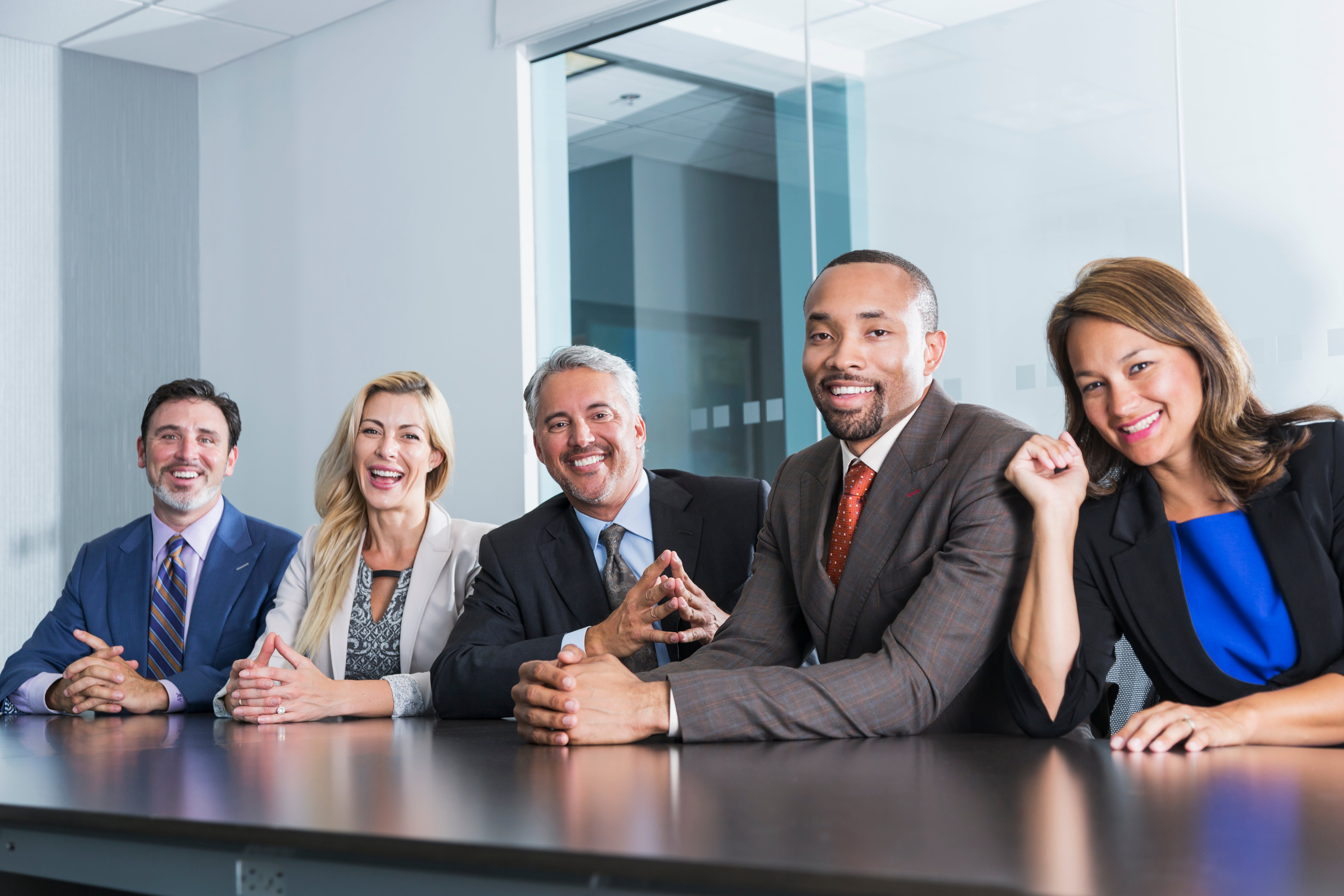 Group of business people at table