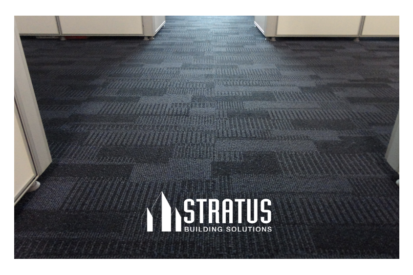 Dark grey commercial carpet in an office setting