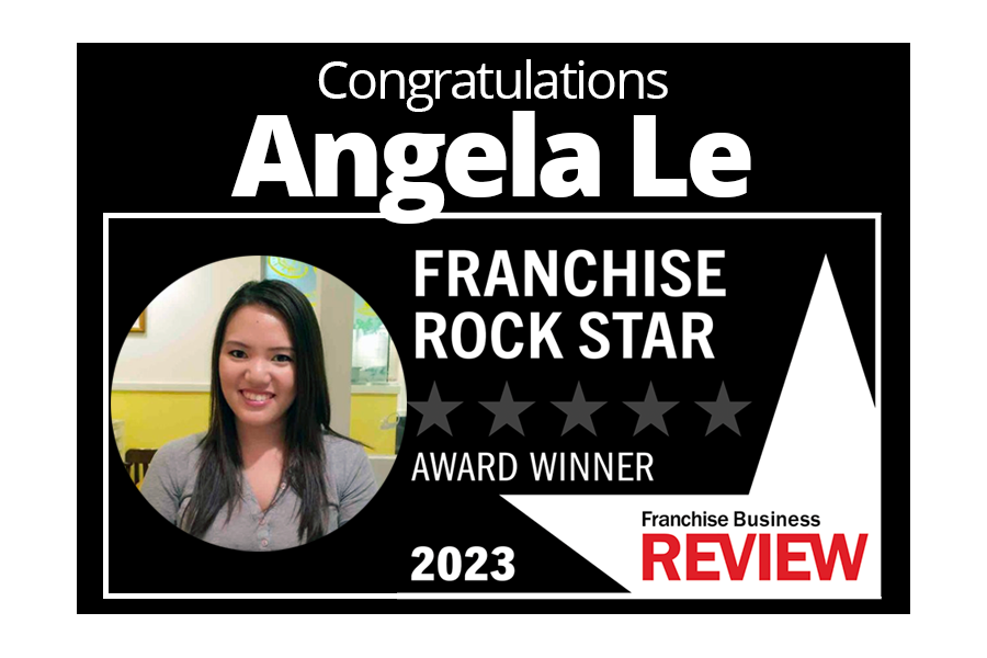Congrats to Angela Le for the Franchise Rock Star Award