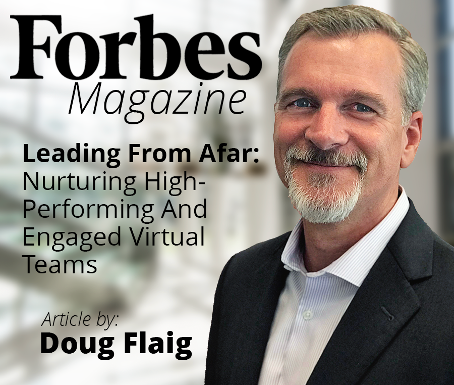 Doug Flaig with Forbes Article Title and has an Office Entry Way in the Background