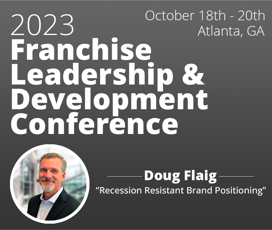 Doug Flaig Circle Photo with Text About the Franchise Leadership and Development Conference