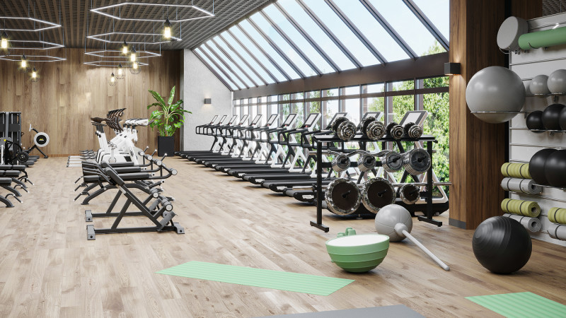 Gym floor and locker room cleaning in Portland supporting hygiene and odor control.