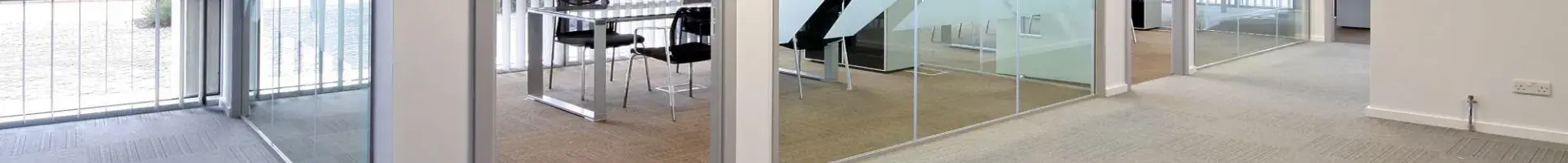 Carpet Close Up in a Commercial Building and an Office with Glass Walls